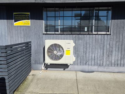 Wall Mounted Mini Split Outdoor Heat Pump Installation